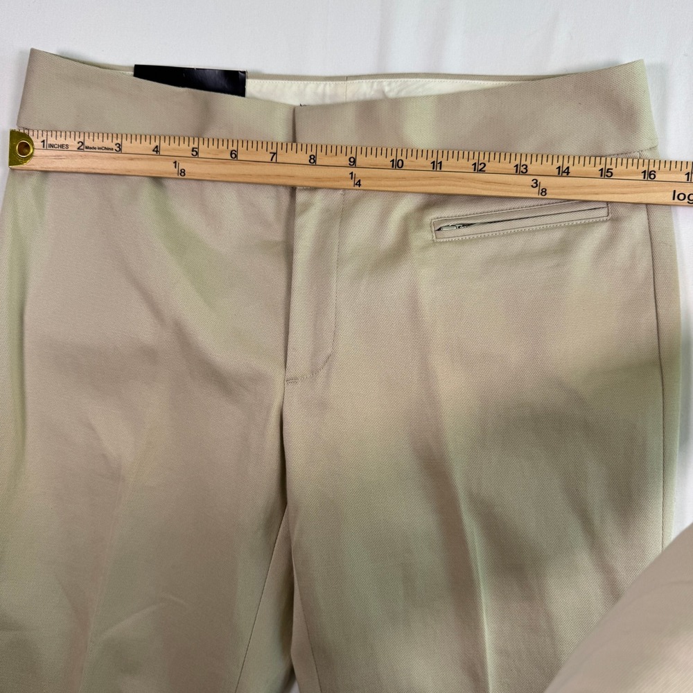 NWT VTG Y2K 03 Banana Republic Martin Stretch Straight Pants 6 Beige Pleated - Picture 6 of 9